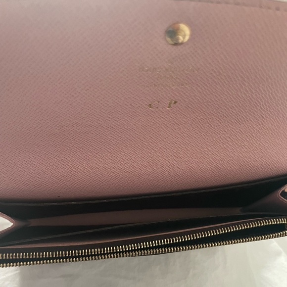 Authentic-Louis Vuitton Monogram Bloom Flower Emilie Wallet Blue Jean - Picture 11 of 16